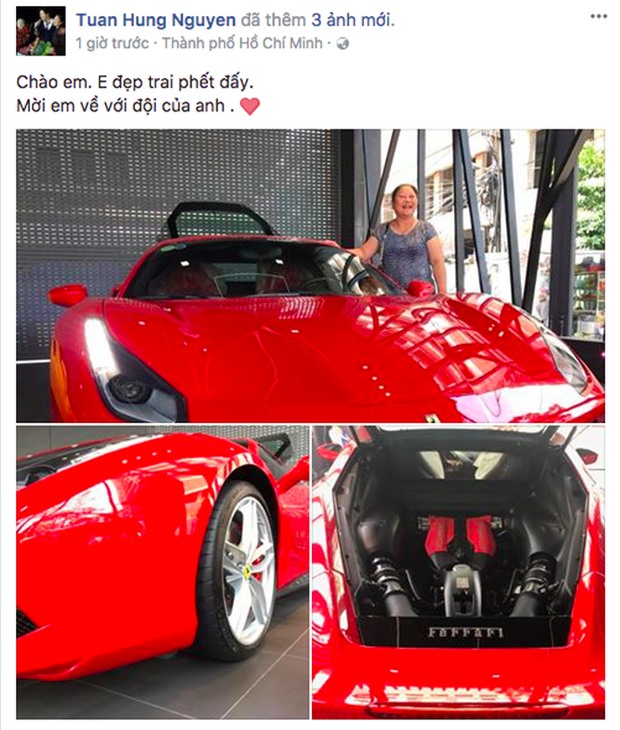 Tuấn Hưng khoe ảnh vừa tậu siêu xe gần 16 tỷ đồng - Ảnh 1.