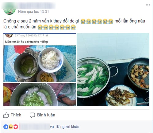 Đừng tưởng chồng chăm vào bếp là hay, cô vợ này bao năm dở khóc dở cười với tác phẩm nổi lềnh phềnh chồng nấu - Ảnh 1.