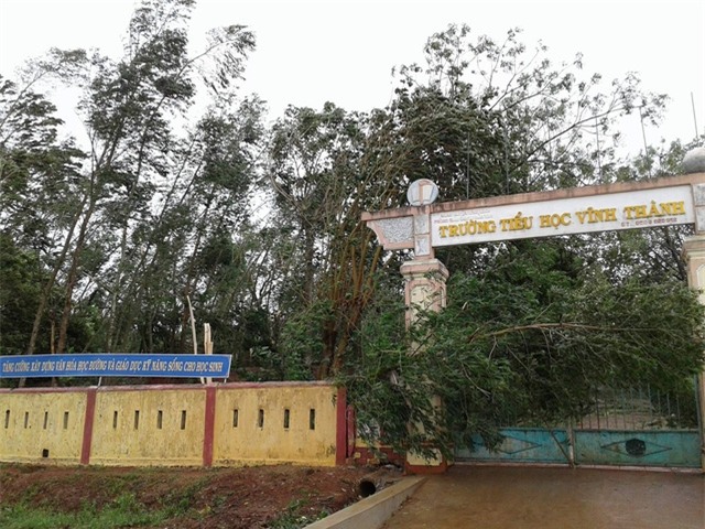 Trường tiểu học Vĩnh Thành (Vĩnh Linh, Quảng Trị) ngổn ngang (Ảnh: Đăng Đức)