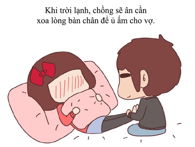 Tranh vui: Chồng thể hiện tình yêu theo cách này thì cả đời vợ chẳng thèm nhìn người đàn ông nào khác! - Ảnh 1.