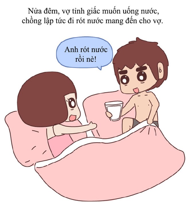 Tranh vui: Chồng thể hiện tình yêu theo cách này thì cả đời vợ chẳng thèm nhìn người đàn ông nào khác! - Ảnh 3.