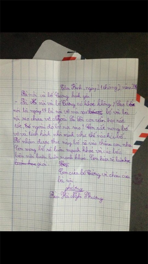 Bức thư bé Gà - con gái Phương Thanh viết cho bà nội và bố vào tháng 5/2014. - Tin sao Viet - Tin tuc sao Viet - Scandal sao Viet - Tin tuc cua Sao - Tin cua Sao
