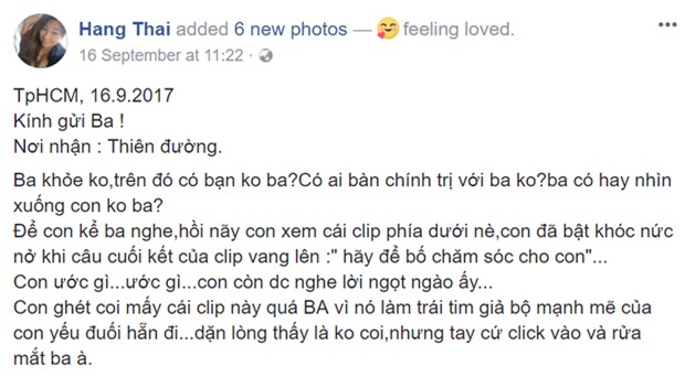 Cay mắt với bức thư con gái gửi ba nơi thiên đường và cuốn cẩm nang dùng điện thoại cho mẹ - Ảnh 1.