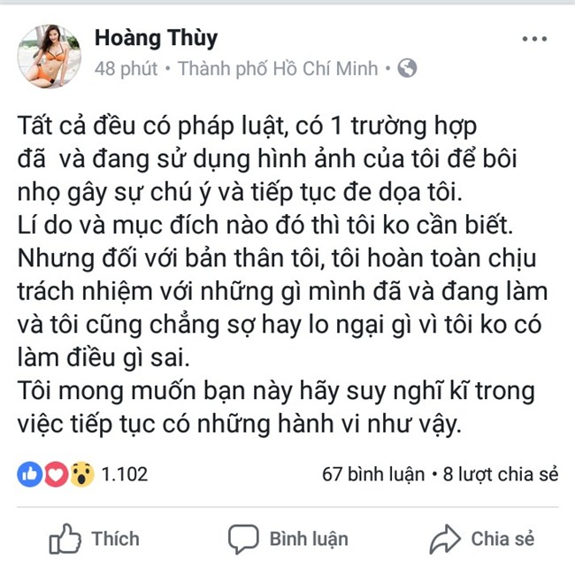 Bị tố sống giả tạo và gian xảo, Hoàng Thùy đanh thép đáp trả: Tất cả đều có pháp luật-5