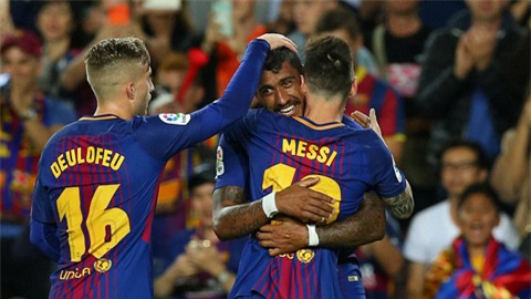 Barca thắng tưng bừng dù đội hình bị xáo trộn
