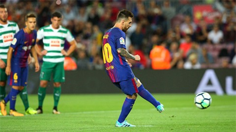 Messi mở điểm trên chấm 11m