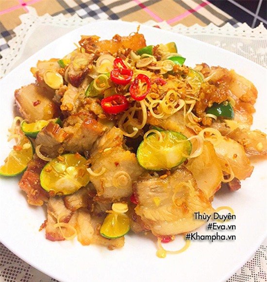 thit ba chi lac sa quat la mieng, an la nghien lien! - 8