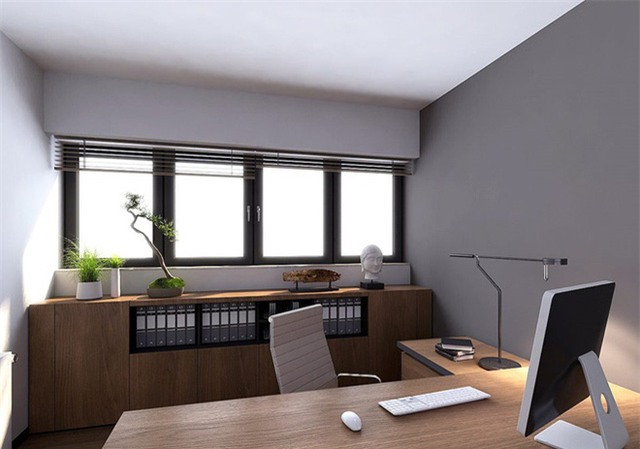 Thường chỉ đặt kệ sách tạo sự ngay ngắn cho không gian.