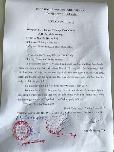 Luong hon 3 trieu dong, thay giao tre bo bien che di lam tho xam hinh anh 1