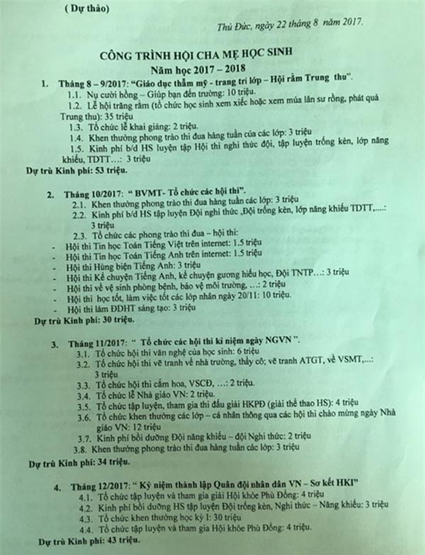 Lạm thu, hội phụ huynh, tiền trường, Ban đại diện cha mẹ học sinh
