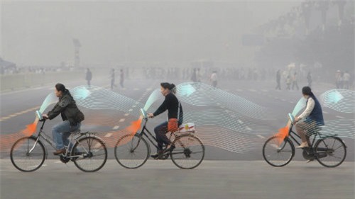 LẠ: Xe đạp tự hút khí ô nhiễm, nhả ra khí sạch - 1