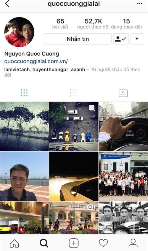 Cường Đô La ngừng theo dõi Hạ Vi, chỉ quan tâm Đàm Thu Trang trên trang cá nhân - Ảnh 1.