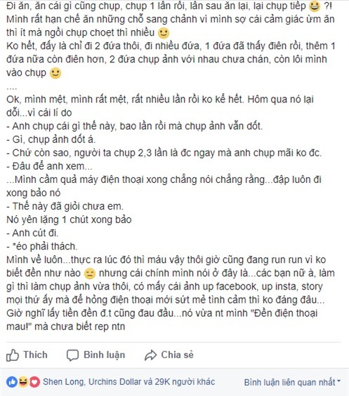 Chàng trai chia tay, đập nát điện thoại người yêu vì cô “sống ảo” quá mức - Ảnh 2.