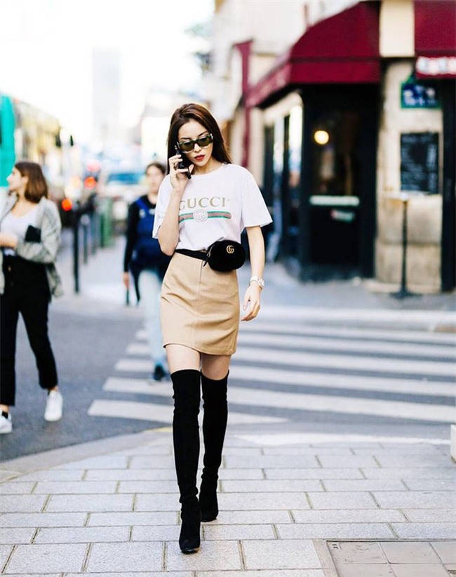 Chán trong nước, sao Việt sang hẳn trời Tây để đọ dáng street style - Ảnh 1.