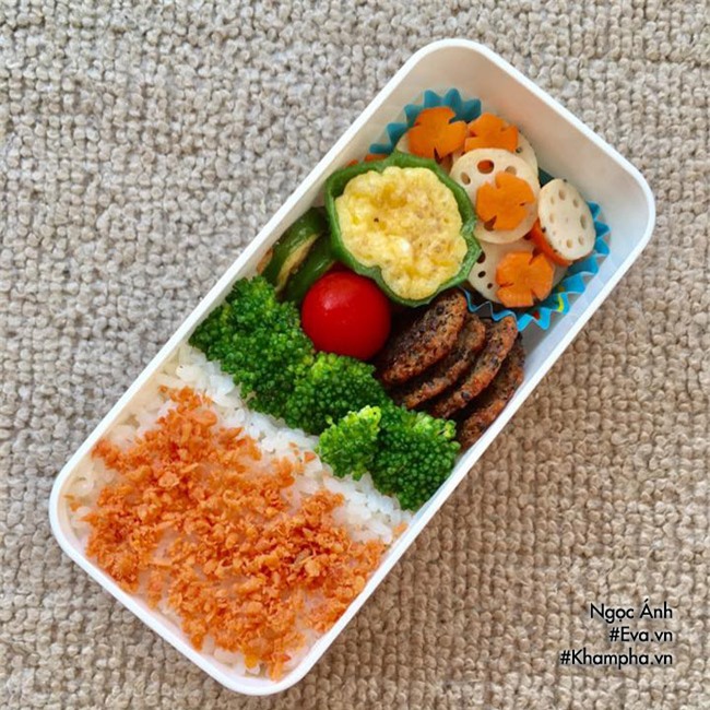 sang nhat song, co nang 9x viet khoe nhung hop com van phong tu nau nhin da mat - 4