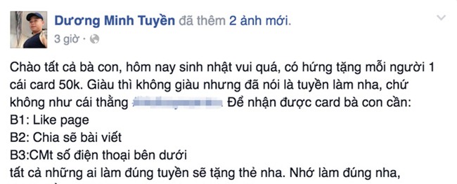 Dùng chiêu tặng thẻ cào giá 200.000 đồng, Cường Dollar hút 150.000 người vào bẫy - Ảnh 6.
