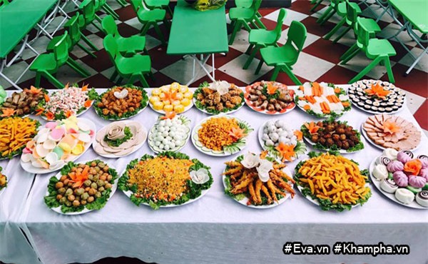 mam buffet trung thu 45 mon cua cac be mau giao vinh phuc khien dan mang cung "thom them" - 11