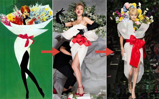 Ngang nhiên mượn thiết kế của Moschino nhưng bó hoa Tiêu Châu Như Quỳnh lại kém sắc trầm trọng - Ảnh 10.