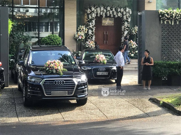 Chú rể Trung Tín cười tít mắt, lên xe rước dâu sang nhà Đặng Thu Thảo - Ảnh 9.