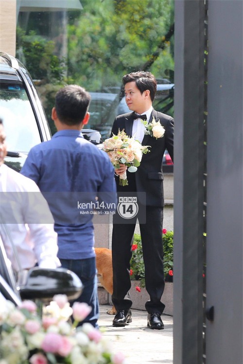 Trung Tín điển trai, liên tuc cười hạnh phúc khi chuẩn bị đón cô dâu Đặng Thu Thảo - Ảnh 3.