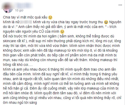 Yêu nhau bao lâu luôn make-up kỹ càng, sau khi mặn nồng, lộ mặt mộc thì cô nàng bị đá - Ảnh 2.