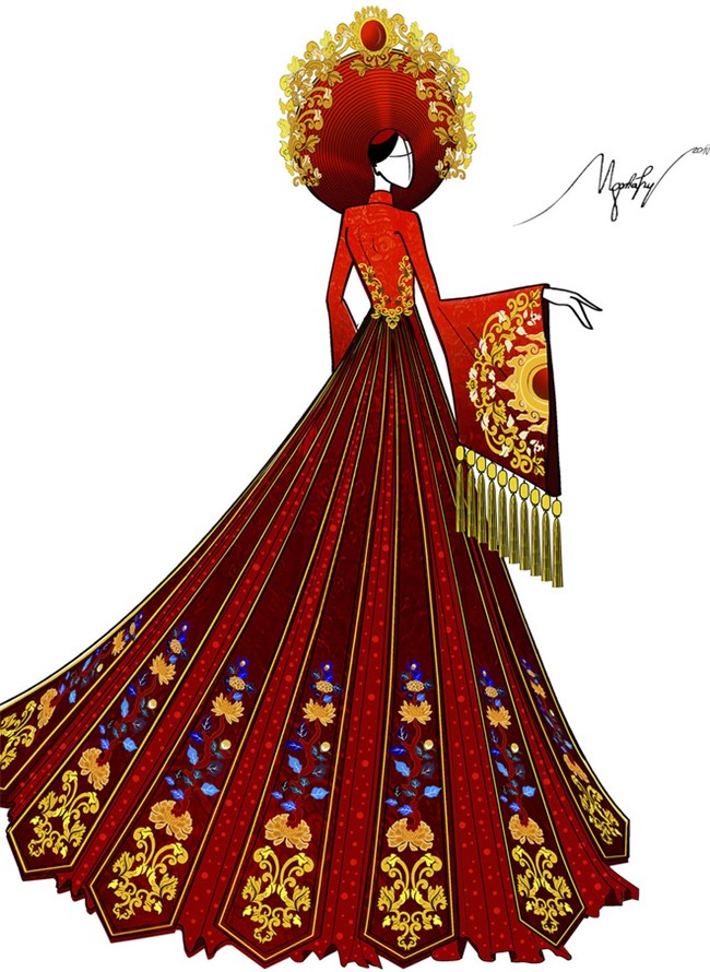 Ngắm trang phục truyền thống nặng hơn 30kg mà Huyền My sẽ mặc tại Miss Grand International 2017 - Ảnh 4.