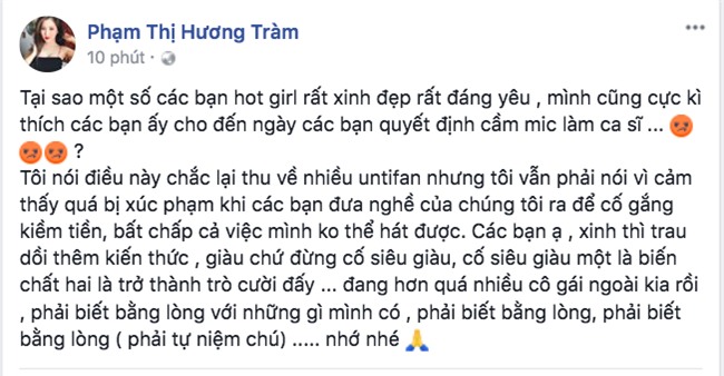 Hương Tràm bất ngờ đá đểu sau khi Chi Pu ra MV đầu tay: Không biết hát thì đừng mang nghề ca sĩ ra để kiếm tiền!? - Ảnh 1.