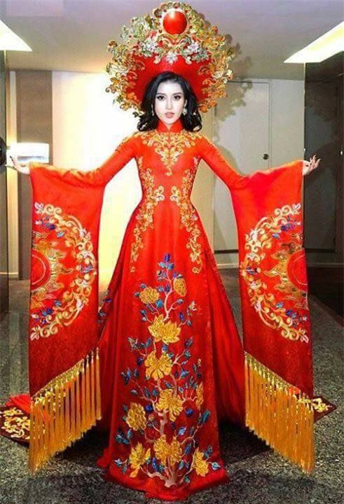 Trang phục dân tộc của Á hậu Huyền My ở Miss Grand International 2017 gây tranh cãi-1
