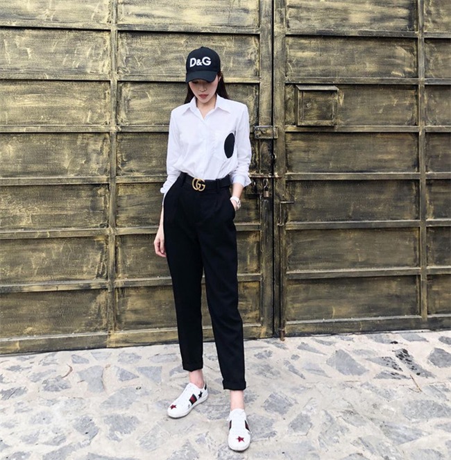 Chỉ là sơmi, áo phông thôi mà Kỳ Duyên cũng diện chất như này - Ảnh 13.