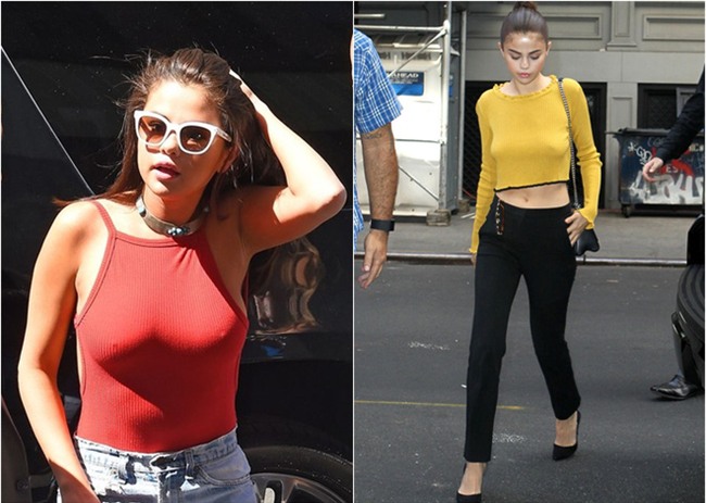 Học được gì từ thời trang thả rông vòng 1 của sao thế giới nhân ngày Quốc tế không mặc áo ngực? - Ảnh 1.