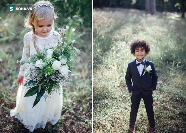 Cho các con nhỏ chụp ảnh cưới, 2 bà mẹ người Mỹ bị cư dân mạng chỉ trích dữ dội - Ảnh 1.