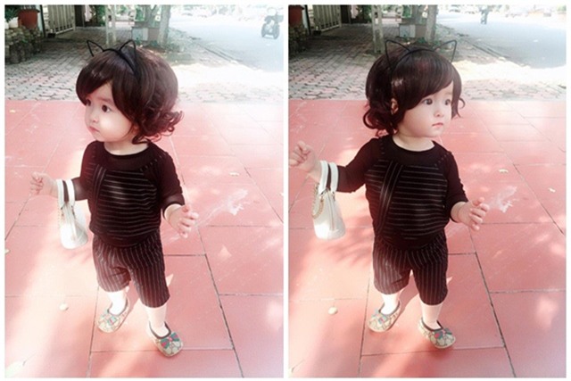 be gai bac ninh xinh nhu thien than trong vay ao me tu tay may - 5