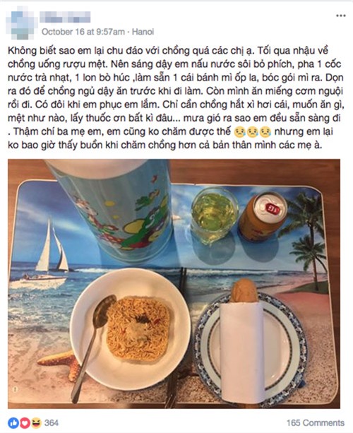 vo dam khoe canh cham chong say ruou, nao ngo bi dan mang nem da "sap mat" - 1