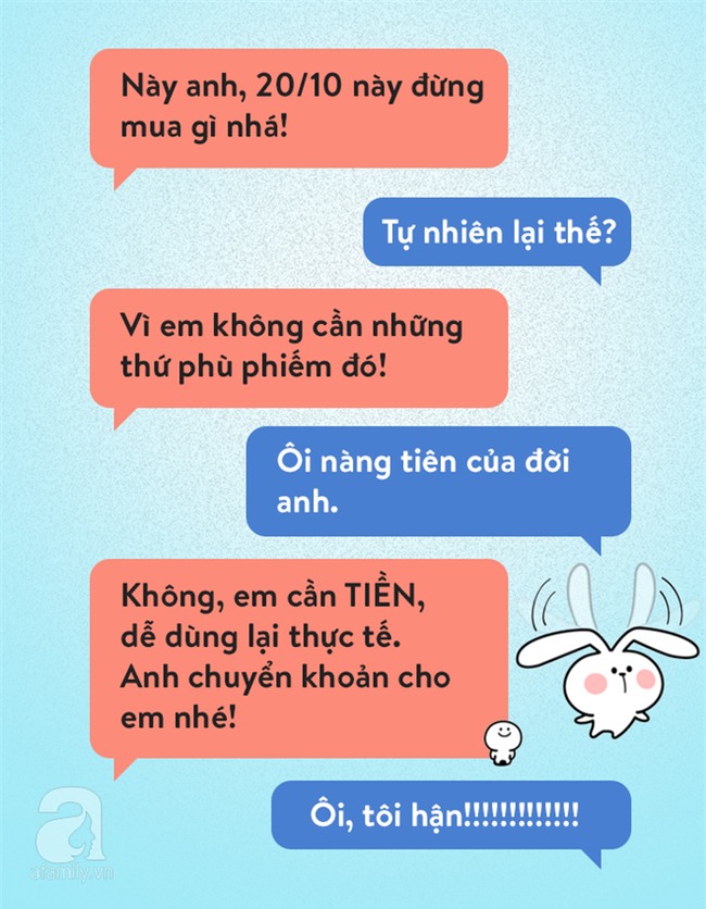 Chị em bảo 20/10 này em không cần quà”, đoán xem các anh chồng phản ứng thế nào?-14