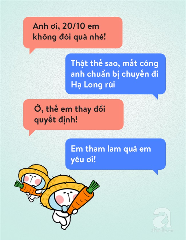 Chị em bảo 20/10 này em không cần quà”, đoán xem các anh chồng phản ứng thế nào?-8