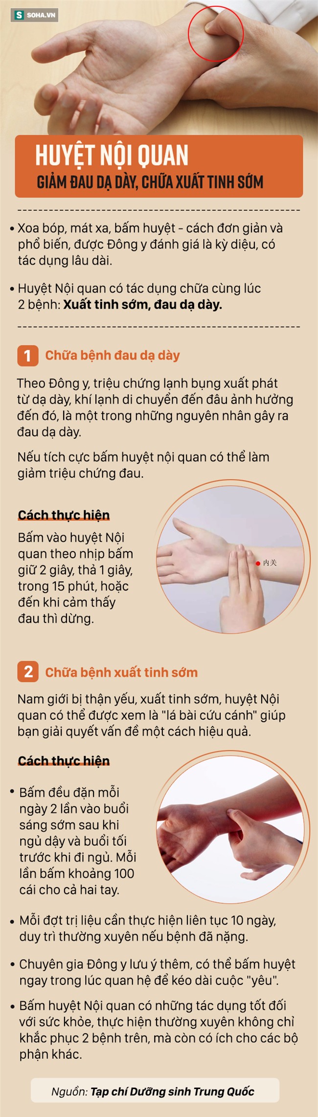 [Đọc nhanh] Đau dạ dày, xuất tinh sớm: Thử cách đơn giản của Đông y trước khi dùng thuốc - Ảnh 1.