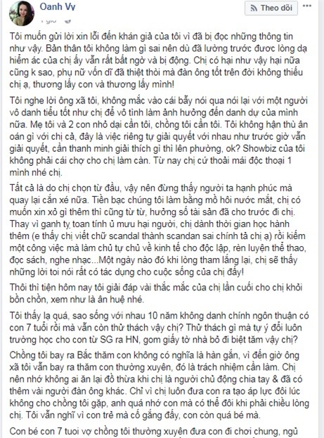Ông xã bảo vệ Vy Oanh: Không có chuyện giật chồng và tất cả ầm ĩ chỉ là đồn nhảm-3