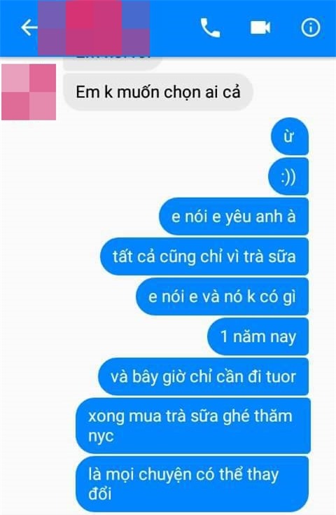 Chỉ vì một ly trà sữa, chàng trai Hà Nội bị người yêu cắm sừng, ngả vào lòng người cũ - Ảnh 1.