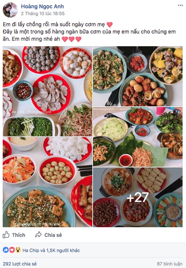 Cận cảnh những bữa cơm ngon mẹ nấu cho con gái đã đi lấy chồng hút ngàn like cộng đồng mạng - Ảnh 1.