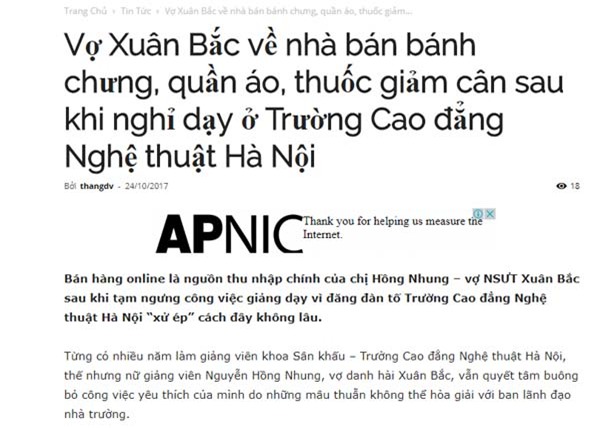 vo xuan bac bac bo tin don xin nghi day o truong cd nghe thuat hn hinh anh 1