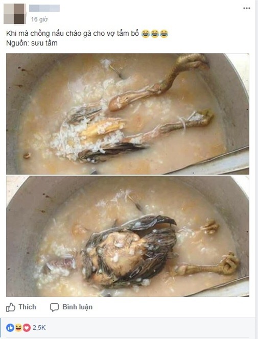 Một nồi cháo gà sinh bao chuyện thêu dệt trên mạng xã hội - Ảnh 1.