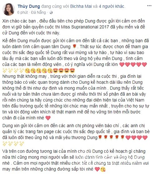 Hoa hậu Thùy Dung, Thùy Dung, Miss Supranational 2017, Hoa hậu Siêu quốc gia