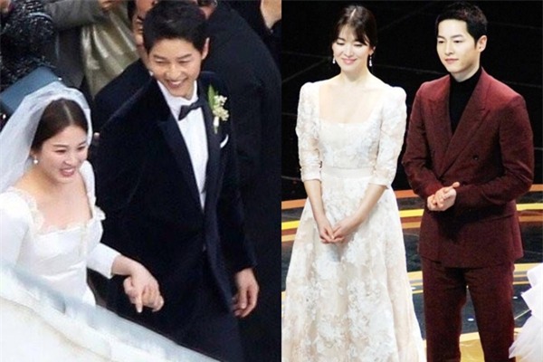 Đám cưới Song Hye Kyo  Song Joong Ki Cô dâu diện váy cưới Dior