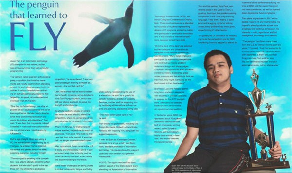 Vào giảng đường bằng xe lăn, 9X Việt trở thành “người hùng” trên đất Mỹ