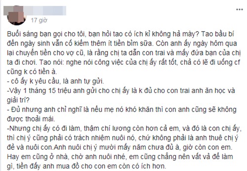 Vợ hai tố chồng chu cấp tiền bạc, quan tâm quá nhiều đến vợ cũ, hội chị em nửa bênh vực nửa chê cười - Ảnh 1.