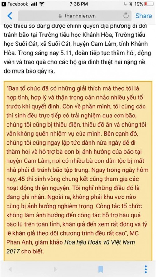 dan mang tranh cai vi loi xin loi cua mc phan anh ve hh hoan vu hinh anh 4
