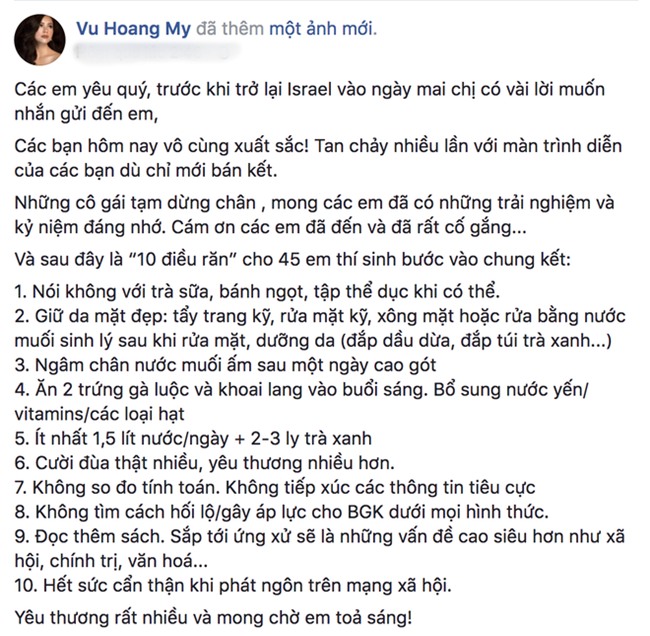 Cảnh báo đàn em cẩn thận phát ngôn trên mạng xã hội nhưng mà thôi chết, Á Hậu Hoàng My lại quên mình rồi - Ảnh 1.