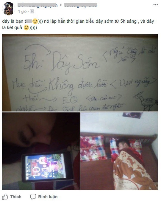 Thanh niên lập thời gian biểu dậy từ 5h sáng với mục tiêu không được lười và đây là kết quả - Ảnh 1.