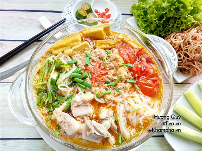 bun rieu cua suon sun nong hoi vua an vua thoi - 12