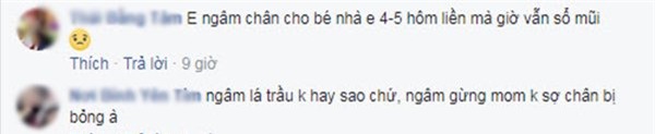 me bim sua truyen nhau cach ngam chan nuoc gung tri ho cho con: bac si noi gi? - 5